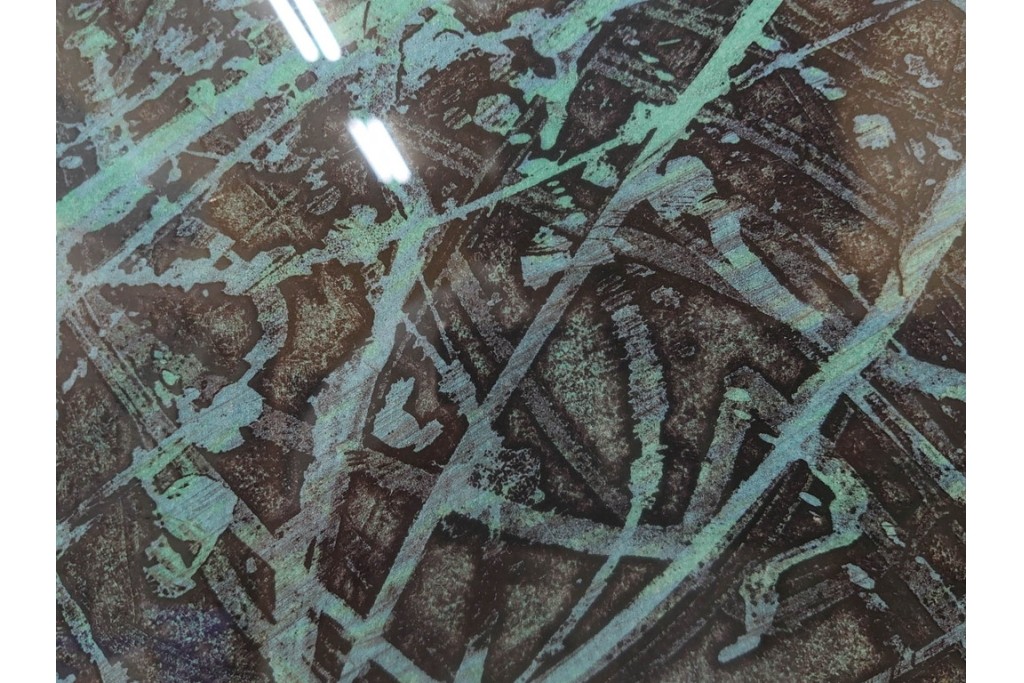 真作　1958年作　サイン入り　スタンリー・ウィリアム・ヘイター(Stanley William Hayter)　「Meduse(メデュース)」　重なり合う線描と色彩表現が印象的な銅版画　外箱付き　(R-084969)