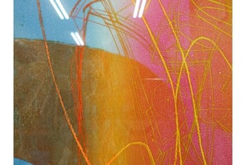 真作　サイン入り　1985年作　スタンリー・ウィリアム・ヘイター(Stanley William Hayter)　7/50　「Sagittarius(サジタリウス)」　鮮やかな色面と躍動的な線描が印象的な銅版画　外箱付き　(R-084971)