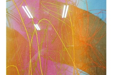 真作　サイン入り　1985年作　スタンリー・ウィリアム・ヘイター(Stanley William Hayter)　7/50　「Sagittarius(サジタリウス)」　鮮やかな色面と躍動的な線描が印象的な銅版画　外箱付き　(R-084971)