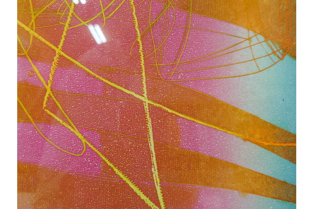 真作　サイン入り　1985年作　スタンリー・ウィリアム・ヘイター(Stanley William Hayter)　7/50　「Sagittarius(サジタリウス)」　鮮やかな色面と躍動的な線描が印象的な銅版画　外箱付き　(R-084971)