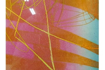 真作　サイン入り　1985年作　スタンリー・ウィリアム・ヘイター(Stanley William Hayter)　7/50　「Sagittarius(サジタリウス)」　鮮やかな色面と躍動的な線描が印象的な銅版画　外箱付き　(R-084971)