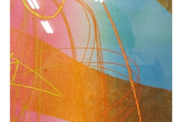 真作　サイン入り　1985年作　スタンリー・ウィリアム・ヘイター(Stanley William Hayter)　7/50　「Sagittarius(サジタリウス)」　鮮やかな色面と躍動的な線描が印象的な銅版画　外箱付き　(R-084971)