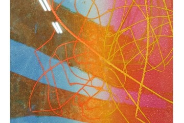 真作　サイン入り　1985年作　スタンリー・ウィリアム・ヘイター(Stanley William Hayter)　7/50　「Sagittarius(サジタリウス)」　鮮やかな色面と躍動的な線描が印象的な銅版画　外箱付き　(R-084971)