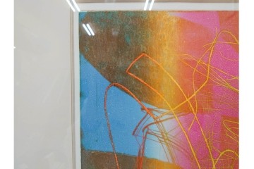 真作　サイン入り　1985年作　スタンリー・ウィリアム・ヘイター(Stanley William Hayter)　7/50　「Sagittarius(サジタリウス)」　鮮やかな色面と躍動的な線描が印象的な銅版画　外箱付き　(R-084971)