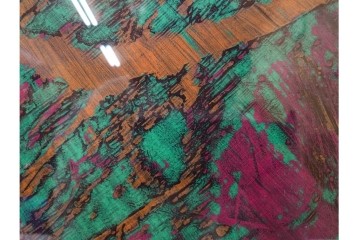 真作　サイン入り　1962年作　スタンリー・ウィリアム・ヘイター(Stanley William Hayter)　44/50　「Tropic Stream(トロピック・ストリーム)」　緑と褐色の色面に流動的な線描が重なり合う銅版画　外箱付き　(R-084972)　