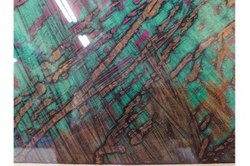 真作　サイン入り　1962年作　スタンリー・ウィリアム・ヘイター(Stanley William Hayter)　44/50　「Tropic Stream(トロピック・ストリーム)」　緑と褐色の色面に流動的な線描が重なり合う銅版画　外箱付き　(R-084972)　