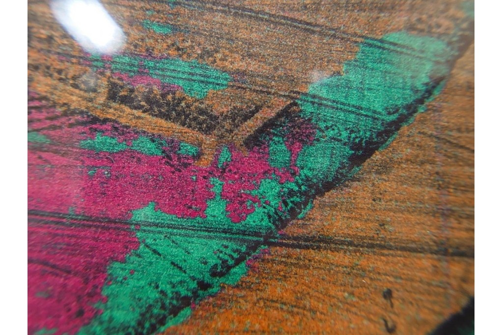 真作　サイン入り　1962年作　スタンリー・ウィリアム・ヘイター(Stanley William Hayter)　44/50　「Tropic Stream(トロピック・ストリーム)」　緑と褐色の色面に流動的な線描が重なり合う銅版画　外箱付き　(R-084972)　