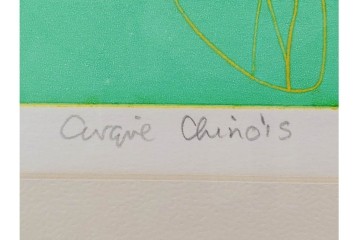 真作　サイン入り　1976年作　スタンリー・ウィリアム・ヘイター(Stanley William Hayter)　66/75　「Chinese Circus(チャイニーズ・サーカス)」　色彩と奔放な線が響き合う銅版画　外箱付き　(R-084973)　