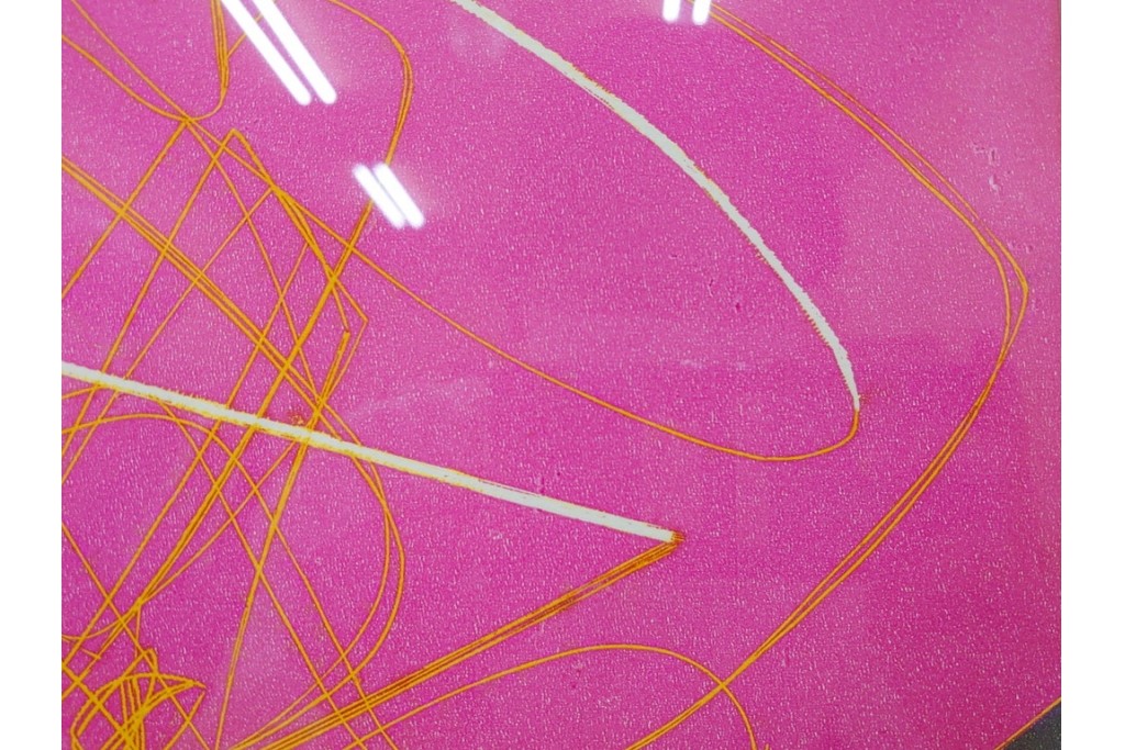 真作　サイン入り　1976年作　スタンリー・ウィリアム・ヘイター(Stanley William Hayter)　66/75　「Chinese Circus(チャイニーズ・サーカス)」　色彩と奔放な線が響き合う銅版画　外箱付き　(R-084973)　