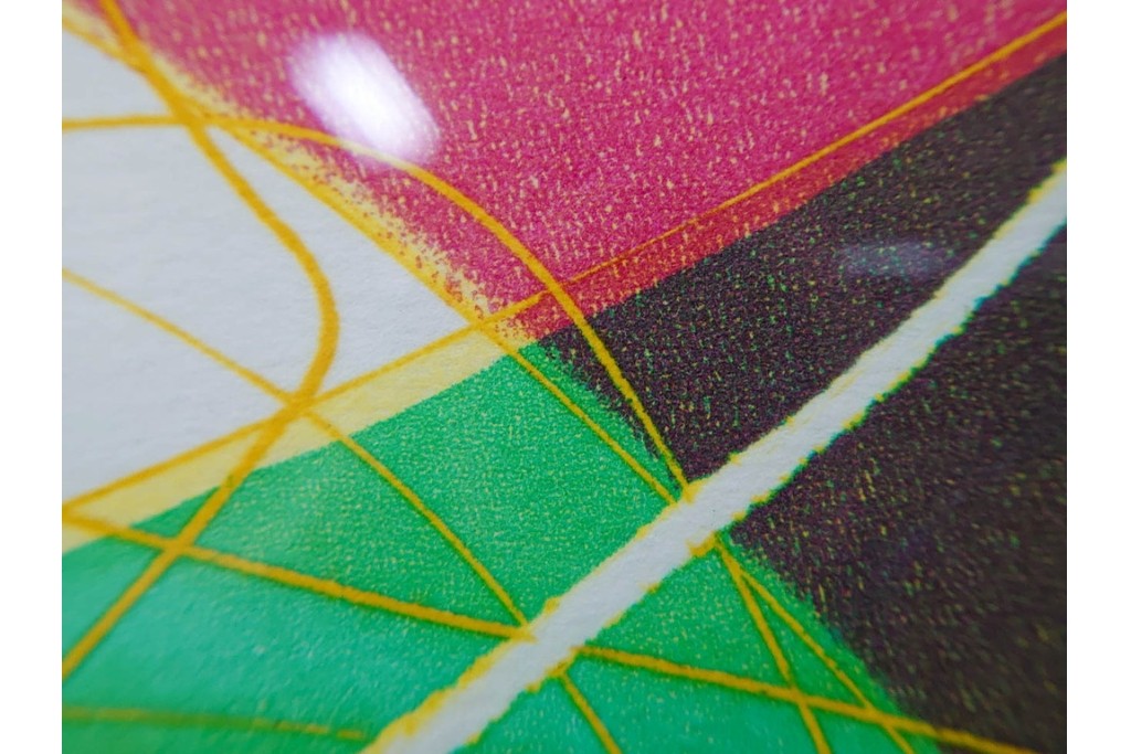 真作　サイン入り　1976年作　スタンリー・ウィリアム・ヘイター(Stanley William Hayter)　66/75　「Chinese Circus(チャイニーズ・サーカス)」　色彩と奔放な線が響き合う銅版画　外箱付き　(R-084973)　