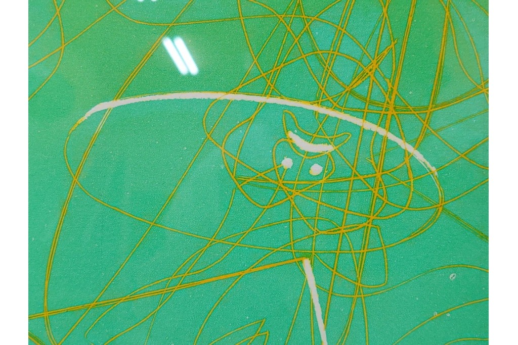 真作　サイン入り　1976年作　スタンリー・ウィリアム・ヘイター(Stanley William Hayter)　66/75　「Chinese Circus(チャイニーズ・サーカス)」　色彩と奔放な線が響き合う銅版画　外箱付き　(R-084973)　