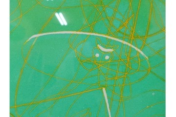 真作　サイン入り　1976年作　スタンリー・ウィリアム・ヘイター(Stanley William Hayter)　66/75　「Chinese Circus(チャイニーズ・サーカス)」　色彩と奔放な線が響き合う銅版画　外箱付き　(R-084973)　