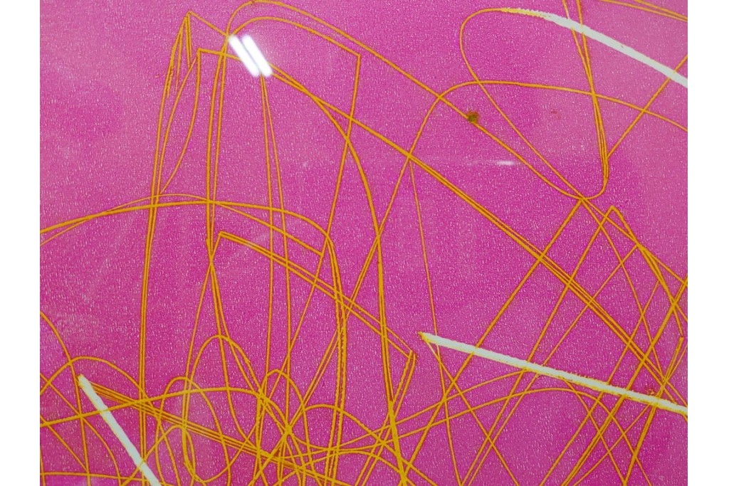 真作　サイン入り　1976年作　スタンリー・ウィリアム・ヘイター(Stanley William Hayter)　66/75　「Chinese Circus(チャイニーズ・サーカス)」　色彩と奔放な線が響き合う銅版画　外箱付き　(R-084973)　