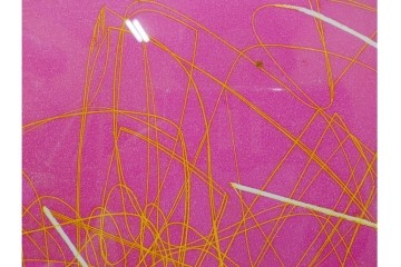 真作　サイン入り　1976年作　スタンリー・ウィリアム・ヘイター(Stanley William Hayter)　66/75　「Chinese Circus(チャイニーズ・サーカス)」　色彩と奔放な線が響き合う銅版画　外箱付き　(R-084973)　