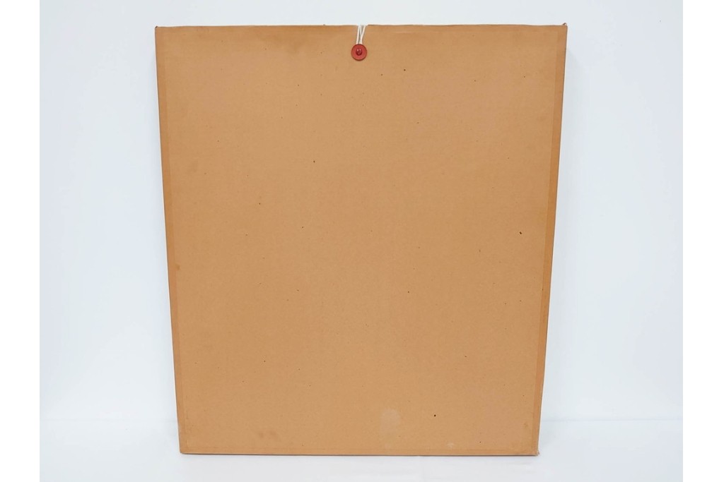 真作　サイン入り　1966年作　スタンリー・ウィリアム・ヘイター(Stanley William Hayter)　48/50　「Magnetic Field(マグネティック・フィールド)」　磁場のうねりを思わせる反復する線と色面が印象的な銅版画　外箱付き　(R-084974)