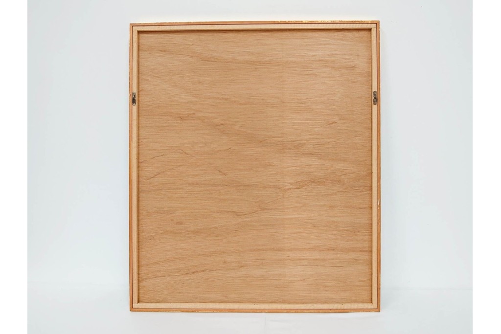 真作　サイン入り　1966年作　スタンリー・ウィリアム・ヘイター(Stanley William Hayter)　48/50　「Magnetic Field(マグネティック・フィールド)」　磁場のうねりを思わせる反復する線と色面が印象的な銅版画　外箱付き　(R-084974)