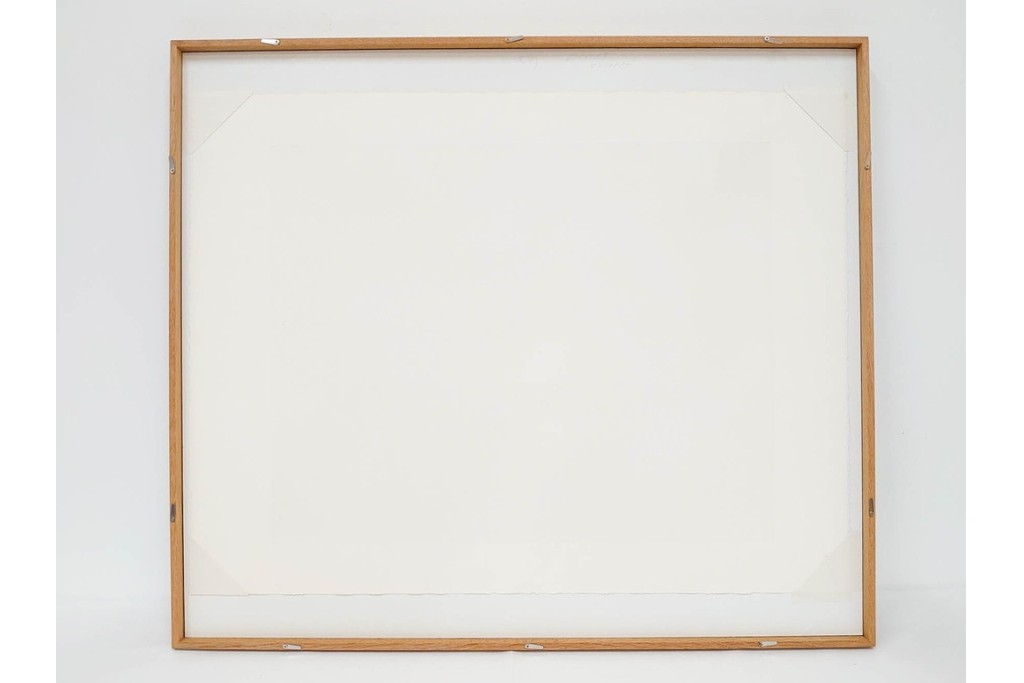 真作　サイン入り　1964年作　スタンリー・ウィリアム・ヘイター(Stanley William Hayter)　16/50　「Rapides(急流)」　穏やかな色彩の重なりが空間に彩りを添える銅版画　外箱付き　(R-084975)