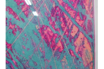 真作　サイン入り　1964年作　スタンリー・ウィリアム・ヘイター(Stanley William Hayter)　16/50　「Rapides(急流)」　穏やかな色彩の重なりが空間に彩りを添える銅版画　外箱付き　(R-084975)