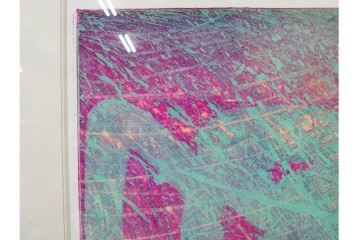 真作　サイン入り　1964年作　スタンリー・ウィリアム・ヘイター(Stanley William Hayter)　16/50　「Rapides(急流)」　穏やかな色彩の重なりが空間に彩りを添える銅版画　外箱付き　(R-084975)