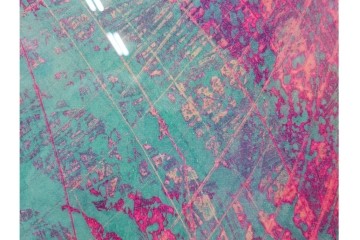 真作　サイン入り　1964年作　スタンリー・ウィリアム・ヘイター(Stanley William Hayter)　16/50　「Rapides(急流)」　穏やかな色彩の重なりが空間に彩りを添える銅版画　外箱付き　(R-084975)