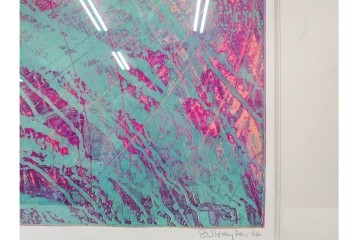 真作　サイン入り　1964年作　スタンリー・ウィリアム・ヘイター(Stanley William Hayter)　16/50　「Rapides(急流)」　穏やかな色彩の重なりが空間に彩りを添える銅版画　外箱付き　(R-084975)