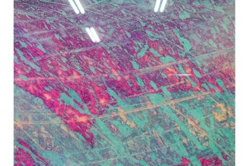 真作　サイン入り　1964年作　スタンリー・ウィリアム・ヘイター(Stanley William Hayter)　16/50　「Rapides(急流)」　穏やかな色彩の重なりが空間に彩りを添える銅版画　外箱付き　(R-084975)