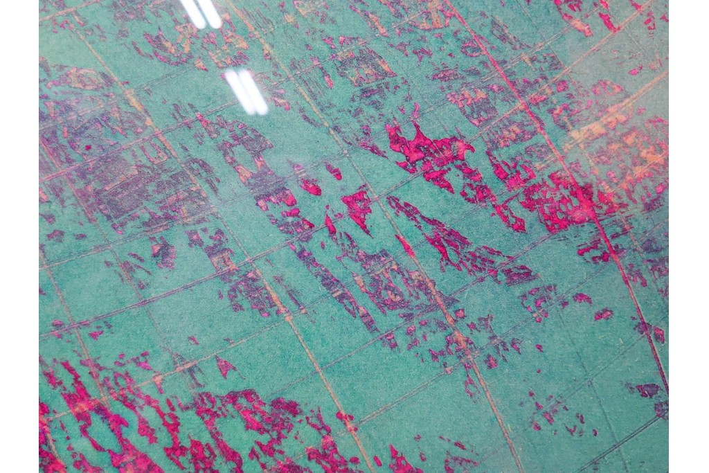 真作　サイン入り　1964年作　スタンリー・ウィリアム・ヘイター(Stanley William Hayter)　16/50　「Rapides(急流)」　穏やかな色彩の重なりが空間に彩りを添える銅版画　外箱付き　(R-084975)