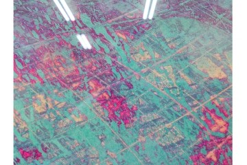 真作　サイン入り　1964年作　スタンリー・ウィリアム・ヘイター(Stanley William Hayter)　16/50　「Rapides(急流)」　穏やかな色彩の重なりが空間に彩りを添える銅版画　外箱付き　(R-084975)