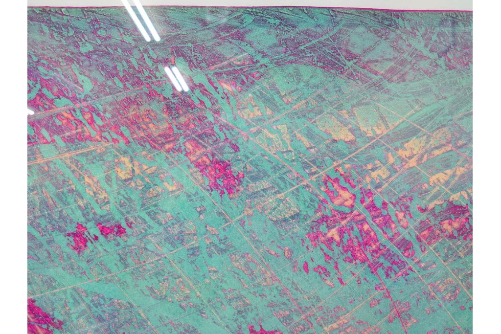 真作　サイン入り　1964年作　スタンリー・ウィリアム・ヘイター(Stanley William Hayter)　16/50　「Rapides(急流)」　穏やかな色彩の重なりが空間に彩りを添える銅版画　外箱付き　(R-084975)