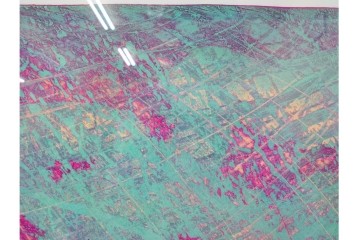 真作　サイン入り　1964年作　スタンリー・ウィリアム・ヘイター(Stanley William Hayter)　16/50　「Rapides(急流)」　穏やかな色彩の重なりが空間に彩りを添える銅版画　外箱付き　(R-084975)