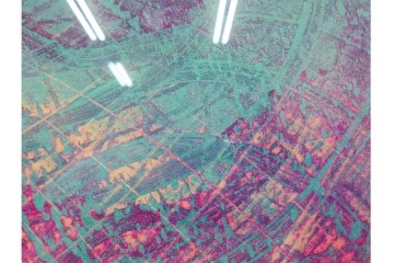 真作　サイン入り　1964年作　スタンリー・ウィリアム・ヘイター(Stanley William Hayter)　16/50　「Rapides(急流)」　穏やかな色彩の重なりが空間に彩りを添える銅版画　外箱付き　(R-084975)