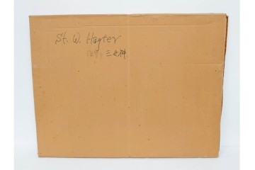 真作　サイン入り　1957年作　スタンリー・ウィリアム・ヘイター(Stanley William Hayter)　31/50　「Les Erinnyes(エリニュスの女神たち)」　鋭い線の重なりが印象的な銅版画　外箱付き　(R-084976)