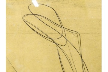 真作　サイン入り　1957年作　スタンリー・ウィリアム・ヘイター(Stanley William Hayter)　31/50　「Les Erinnyes(エリニュスの女神たち)」　鋭い線の重なりが印象的な銅版画　外箱付き　(R-084976)