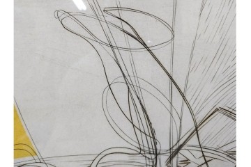 真作　サイン入り　1957年作　スタンリー・ウィリアム・ヘイター(Stanley William Hayter)　31/50　「Les Erinnyes(エリニュスの女神たち)」　鋭い線の重なりが印象的な銅版画　外箱付き　(R-084976)