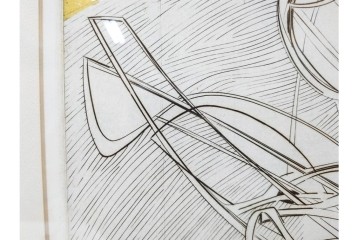 真作　サイン入り　1957年作　スタンリー・ウィリアム・ヘイター(Stanley William Hayter)　31/50　「Les Erinnyes(エリニュスの女神たち)」　鋭い線の重なりが印象的な銅版画　外箱付き　(R-084976)