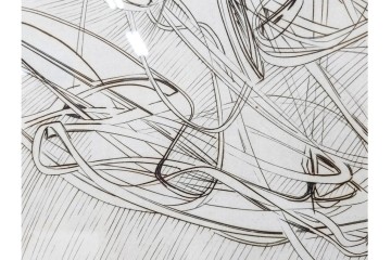 真作　サイン入り　1957年作　スタンリー・ウィリアム・ヘイター(Stanley William Hayter)　31/50　「Les Erinnyes(エリニュスの女神たち)」　鋭い線の重なりが印象的な銅版画　外箱付き　(R-084976)