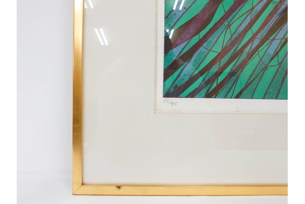 真作　サイン入り　1976年作　スタンリー・ウィリアム・ヘイター(Stanley William Hayter)　50/75　「Sea Serpent(シー・サーペント)」　深海のうねりを思わせる銅版画　外箱付き　(R-084977)　