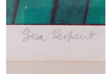真作　サイン入り　1976年作　スタンリー・ウィリアム・ヘイター(Stanley William Hayter)　50/75　「Sea Serpent(シー・サーペント)」　深海のうねりを思わせる銅版画　外箱付き　(R-084977)　