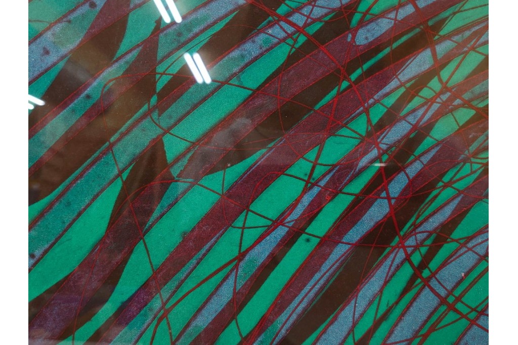 真作　サイン入り　1976年作　スタンリー・ウィリアム・ヘイター(Stanley William Hayter)　50/75　「Sea Serpent(シー・サーペント)」　深海のうねりを思わせる銅版画　外箱付き　(R-084977)　