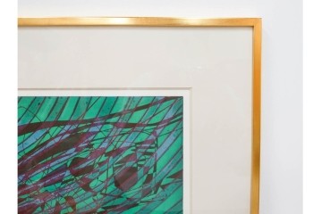 真作　サイン入り　1976年作　スタンリー・ウィリアム・ヘイター(Stanley William Hayter)　50/75　「Sea Serpent(シー・サーペント)」　深海のうねりを思わせる銅版画　外箱付き　(R-084977)　