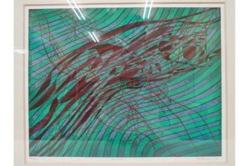 真作　サイン入り　1976年作　スタンリー・ウィリアム・ヘイター(Stanley William Hayter)　50/75　「Sea Serpent(シー・サーペント)」　深海のうねりを思わせる銅版画　外箱付き　(R-084977)　