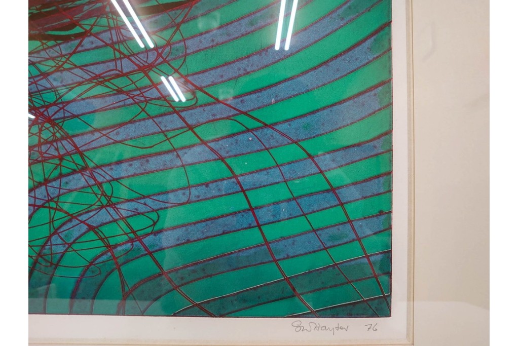 真作　サイン入り　1976年作　スタンリー・ウィリアム・ヘイター(Stanley William Hayter)　50/75　「Sea Serpent(シー・サーペント)」　深海のうねりを思わせる銅版画　外箱付き　(R-084977)　