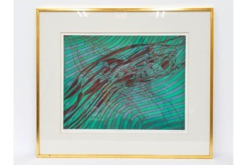 真作　サイン入り　1976年作　スタンリー・ウィリアム・ヘイター(Stanley William Hayter)　50/75　「Sea Serpent(シー・サーペント)」　深海のうねりを思わせる銅版画　外箱付き　(R-084977)　