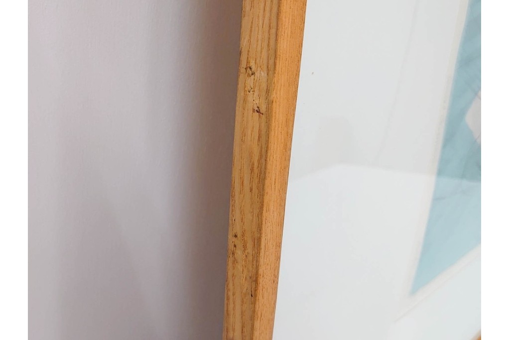 真作　サイン入り　1957年スタンリー・ウィリアム・ヘイター(Stanley William Hayter)作　「Combat Sous Marin」　銅板画　外箱付き　(R-084978)