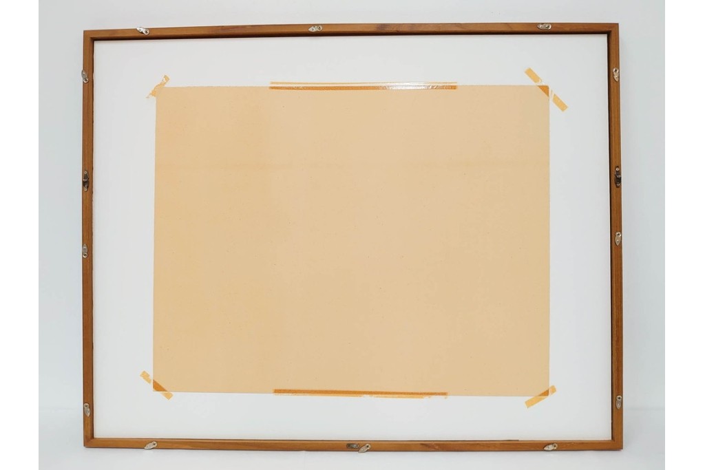 真作　サイン入り　1964年作　スタンリー・ウィリアム・ヘイター(Stanley William Hayter)　12/50　「Confluence(コンフルエンス)」　流れ込む線と色彩が静かな余韻を感じさせる銅版画　外箱付き　(R-084979)