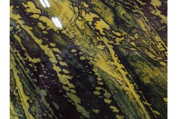 真作　サイン入り　1964年作　スタンリー・ウィリアム・ヘイター(Stanley William Hayter)　12/50　「Confluence(コンフルエンス)」　流れ込む線と色彩が静かな余韻を感じさせる銅版画　外箱付き　(R-084979)