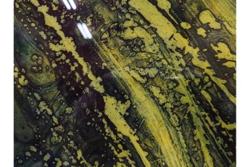 真作　サイン入り　1964年作　スタンリー・ウィリアム・ヘイター(Stanley William Hayter)　12/50　「Confluence(コンフルエンス)」　流れ込む線と色彩が静かな余韻を感じさせる銅版画　外箱付き　(R-084979)