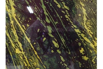 真作　サイン入り　1964年作　スタンリー・ウィリアム・ヘイター(Stanley William Hayter)　12/50　「Confluence(コンフルエンス)」　流れ込む線と色彩が静かな余韻を感じさせる銅版画　外箱付き　(R-084979)