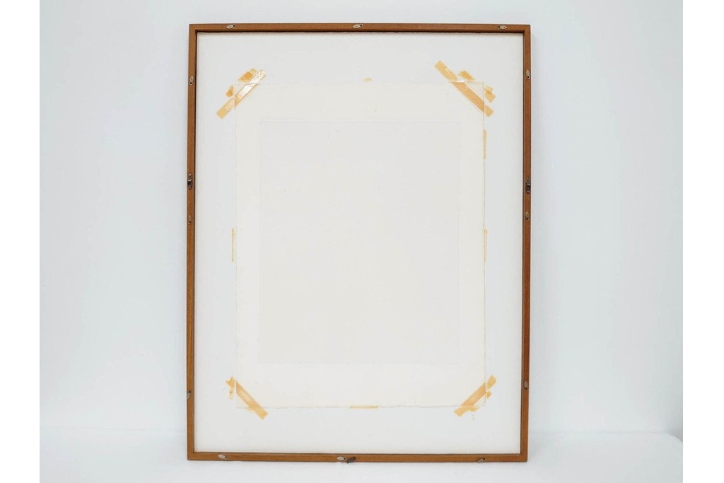 真作　サイン入り　1968年作　スタンリー・ウィリアム・ヘイター(Stanley William Hayter)　「Vortex(ボルテックス)」　渦巻く線と色彩が静かに視線を引き寄せる銅版画　外箱付き　(R-084980)