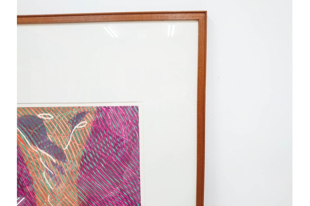 真作　サイン入り　1968年作　スタンリー・ウィリアム・ヘイター(Stanley William Hayter)　「Vortex(ボルテックス)」　渦巻く線と色彩が静かに視線を引き寄せる銅版画　外箱付き　(R-084980)